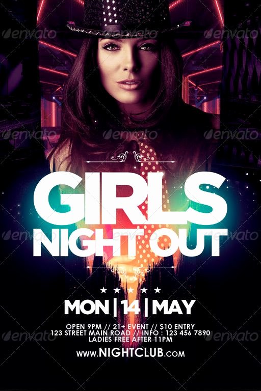 Night Club Flyer Template Elegant Girls Night Out Flyer Template