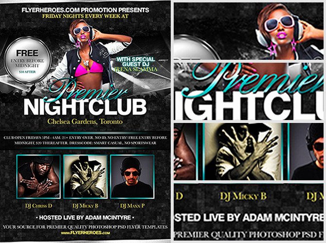 Night Club Flyer Template Elegant Premier Nightclub Free Flyer Template Flyerheroes