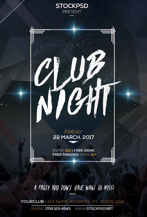Night Club Flyer Template Fresh Club Night Party Free Flyer Psd Template Download