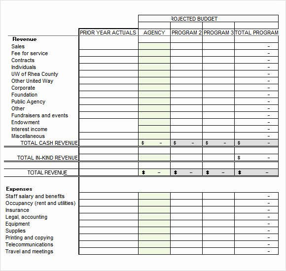 Non Profit Budget Template Elegant 7 Non Profit Bud Templates – Pdf Excel