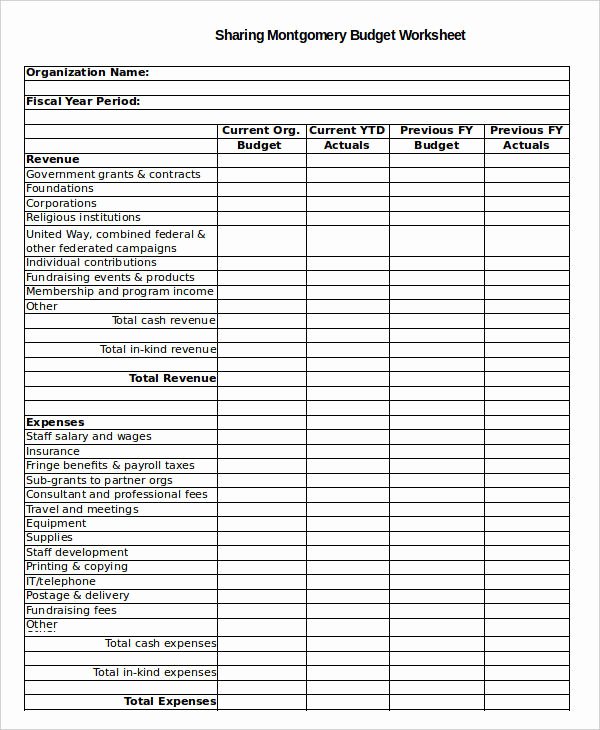 Non Profit Budget Template Excel Awesome 8 Non Profit Bud Templates Word Pdf Excel