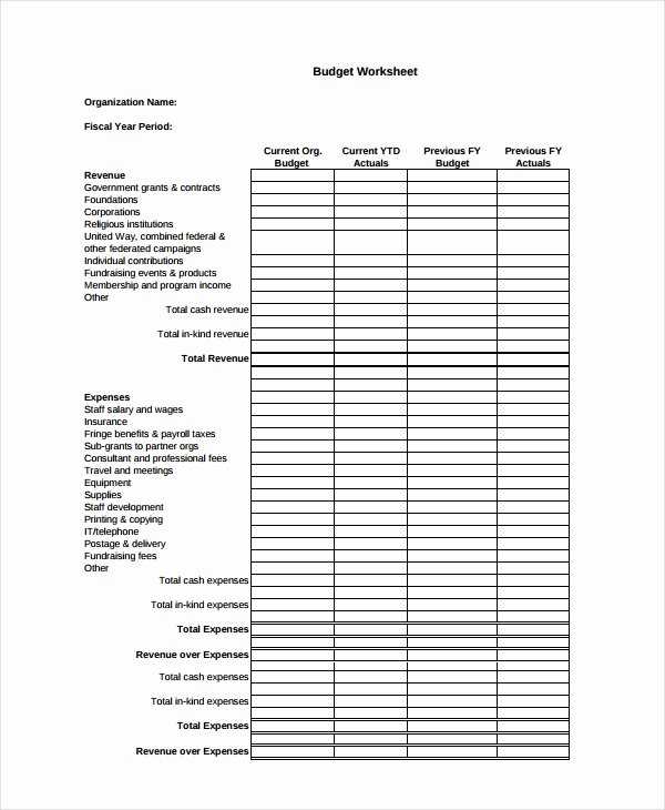 Non Profit Budget Template Excel Best Of 13 Bud Templates