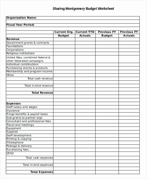 Non Profit Budget Template Unique Bud for Non Profit Sample Operating Template Not