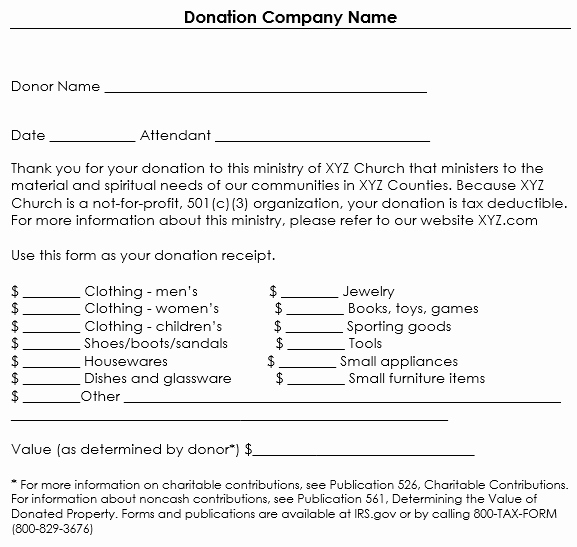 Non Profit Donation Receipt Template Lovely Donation Receipt Template 12 Free Samples In Word and Excel