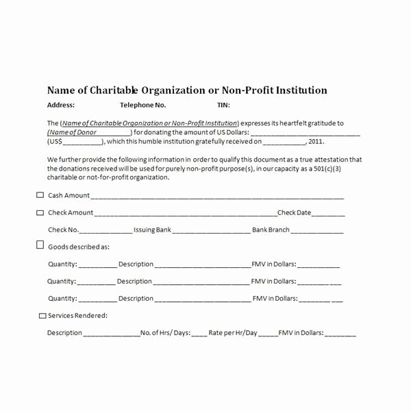 Non Profit Donation Receipt Template New Charitable Donation Receipt Sample Cheer
