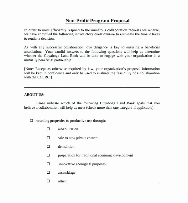 Non Profit Proposal Template Best Of Example Non Profit Proposal Template Sample Grant