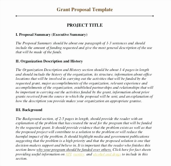 Non Profit Proposal Template Lovely Grant Proposal Sample – Grnwav