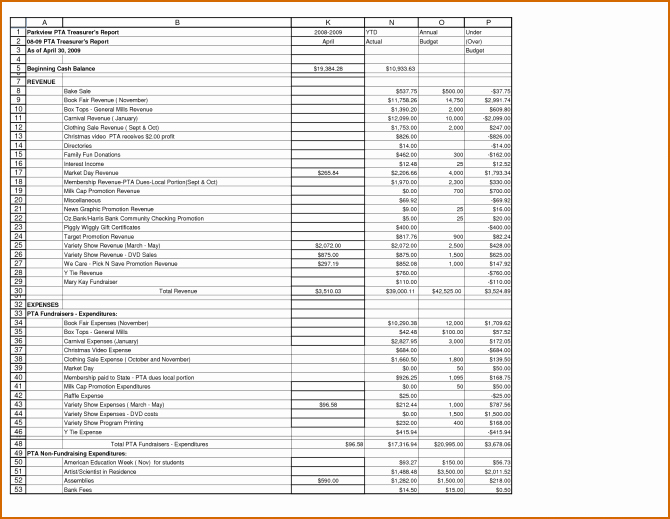 Non Profit Treasurer Report Template Fresh Treasurers Report Template Luxury Treasurer forms Excel
