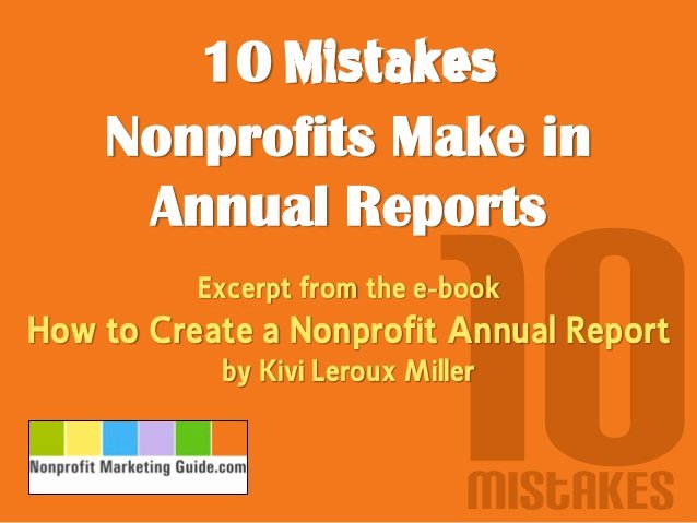 Nonprofit Annual Report Template Free Awesome 10 Mistakes Nonprofits Make In Annual Reports
