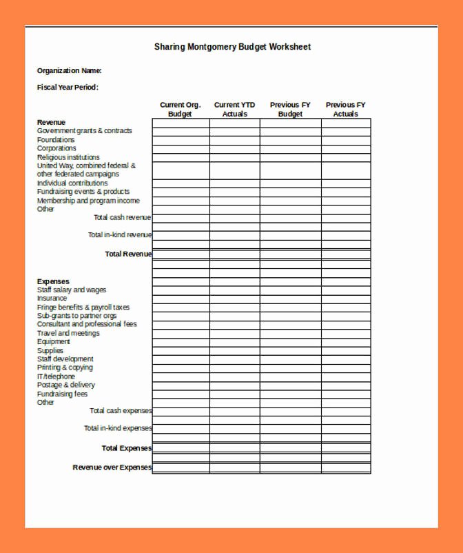 Nonprofit Operating Budget Template Awesome 11 Operating Bud