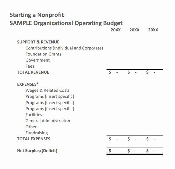 Nonprofit Program Budget Template Beautiful 7 Non Profit Bud Templates – Pdf Excel