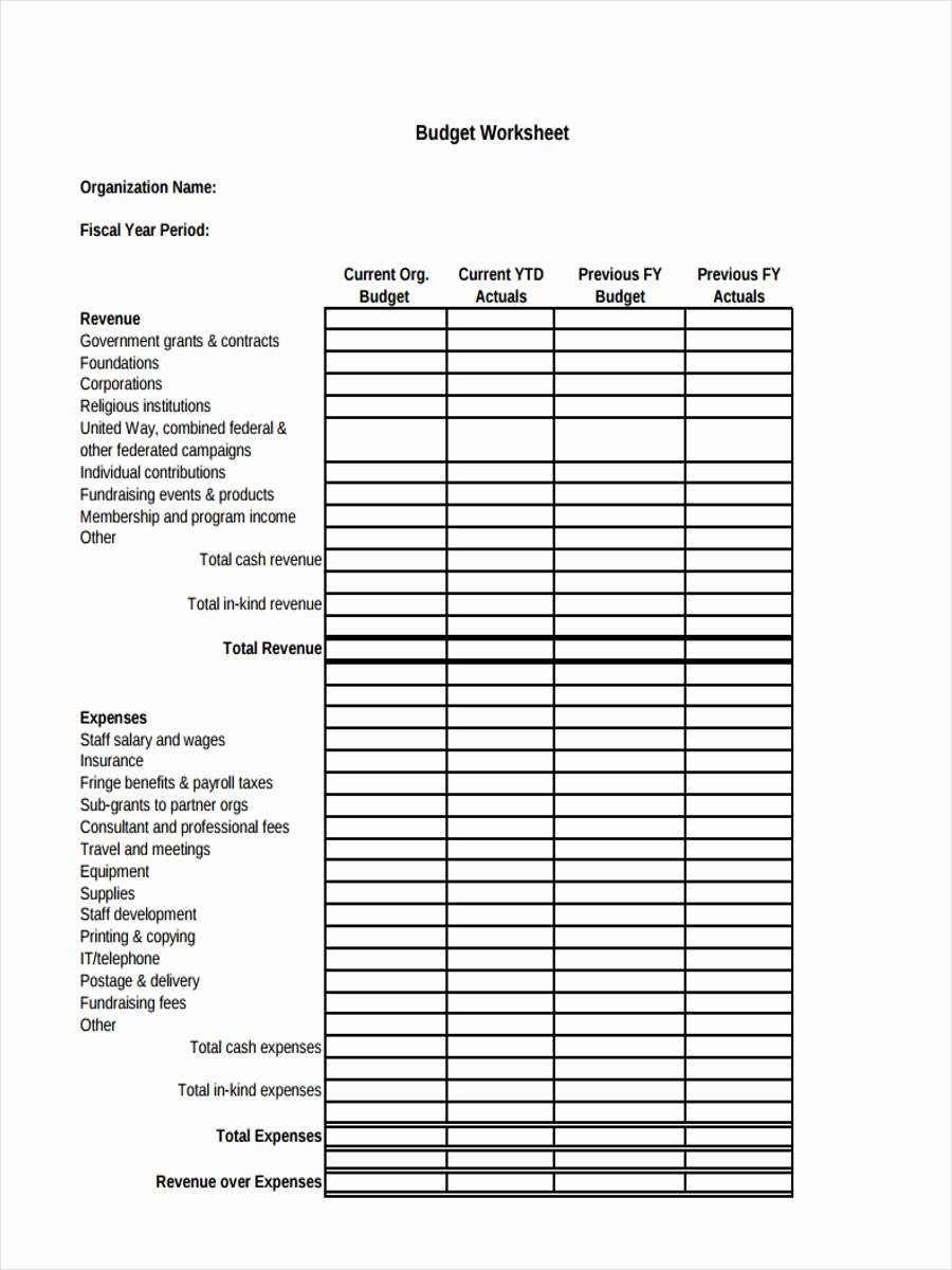 Nonprofit Program Budget Template New Yearly Bud form 7 Free Documents In Word Pdf