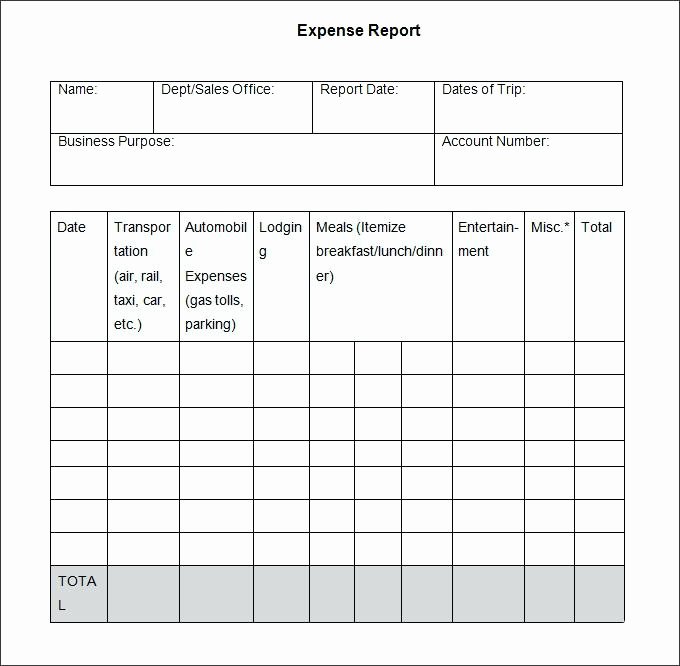 Numbers Expense Report Template Elegant Weekly Expense Report Template Download form Pdf Sample
