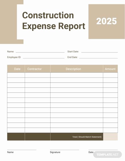 Numbers Expense Report Template Fresh Free Contractor Expense Report Template Download 154