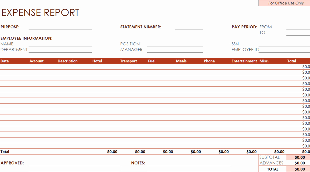 Numbers Expense Report Template Lovely Ficer Travel Expense Report Template – Excel Word Templates