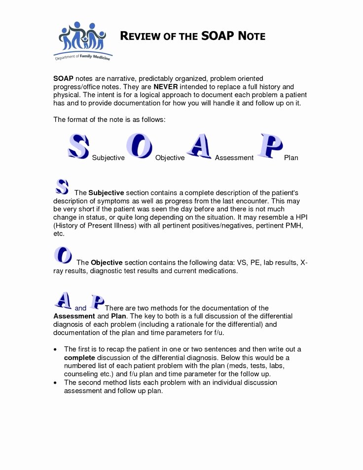 Nursing soap Note Template Best Of soap Note Template Counseling Google Search
