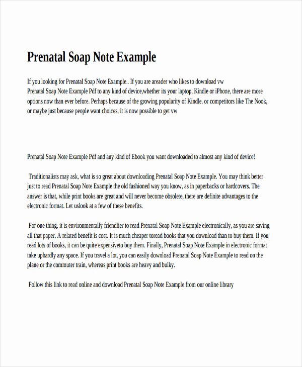 Nursing soap Note Template Elegant 14 soap Note Examples Pdf