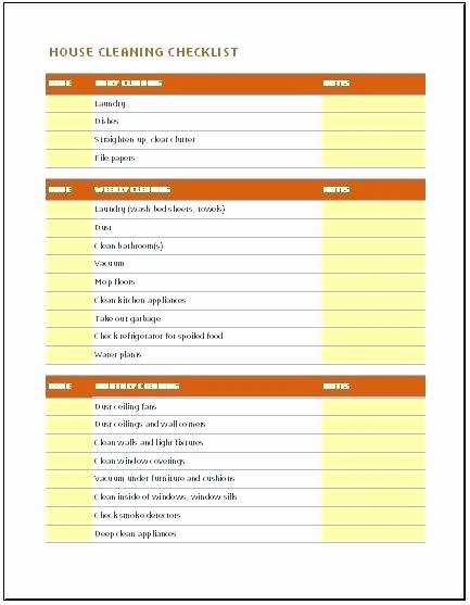 Office Cleaning Checklist Template Luxury Sample House Cleaning Checklist Professional Service