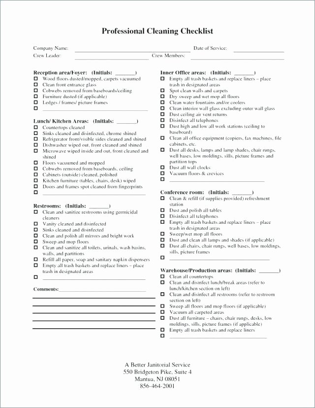 Office Cleaning Checklist Template Unique List Cleaning Products Lists Checklist Gorgeous
