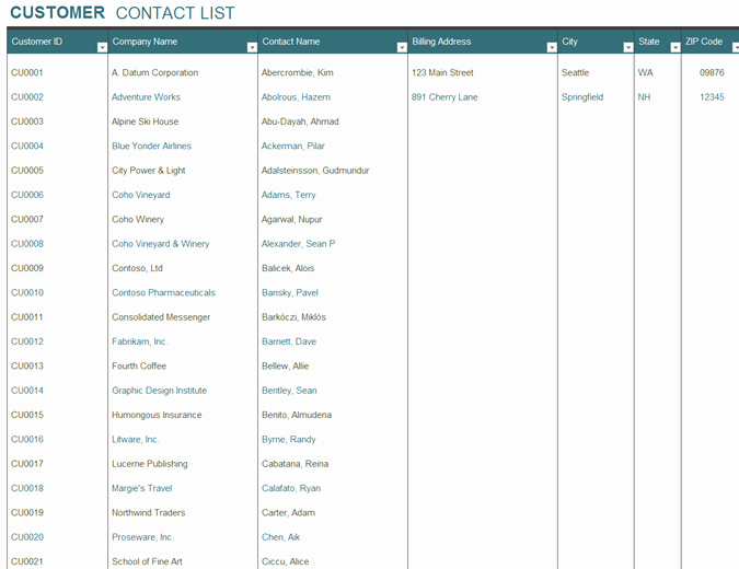 Office Phone List Template Luxury Contact List