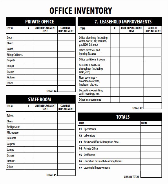 Office Supply Checklist Template Excel Lovely Sample Inventory List Template 9 Free Documents