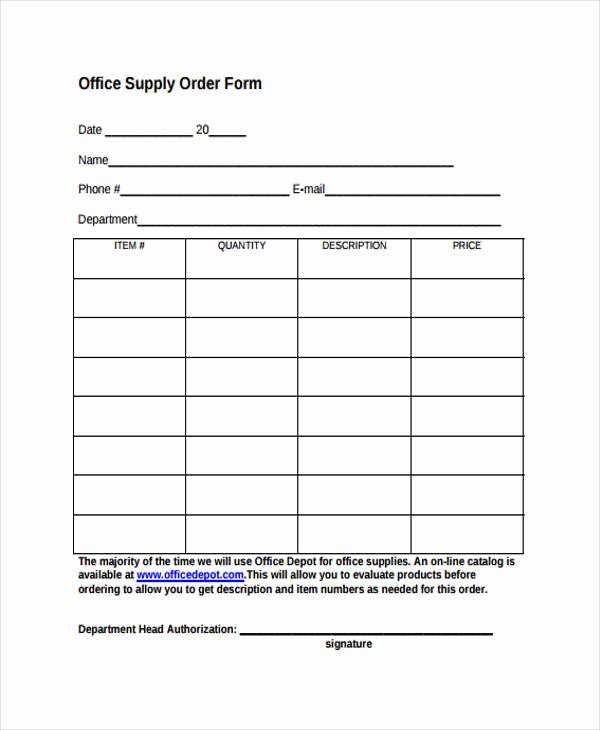 Office Supply Checklist Template Lovely Supply order Templates 8 Free Pdf format Download