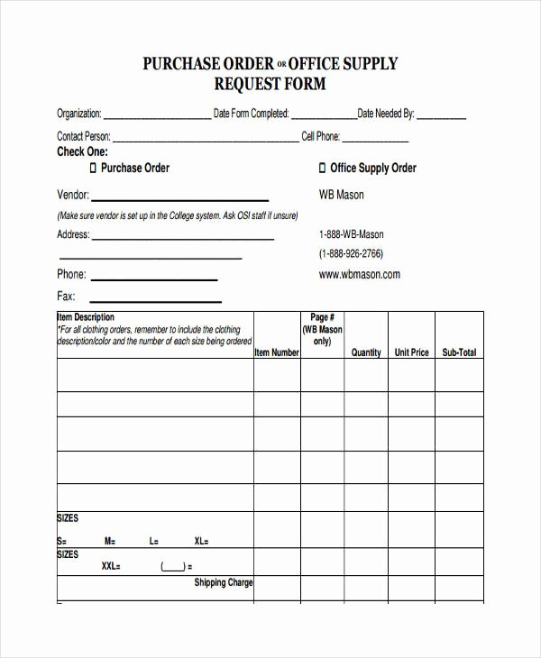 Office Supply order form Template Lovely 10 Fice order Templates Free Sample Example format