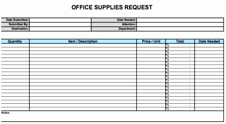 Office Supply order form Template Lovely 6 Fice Supply order form Template Free Rytdy