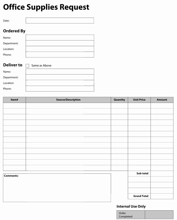 Office Supply order form Template New Pdf Templates