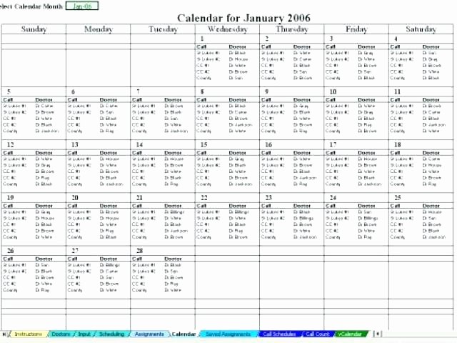 On Call Rotation Schedule Template Unique Gallery Call Schedule Template Excel Rotating