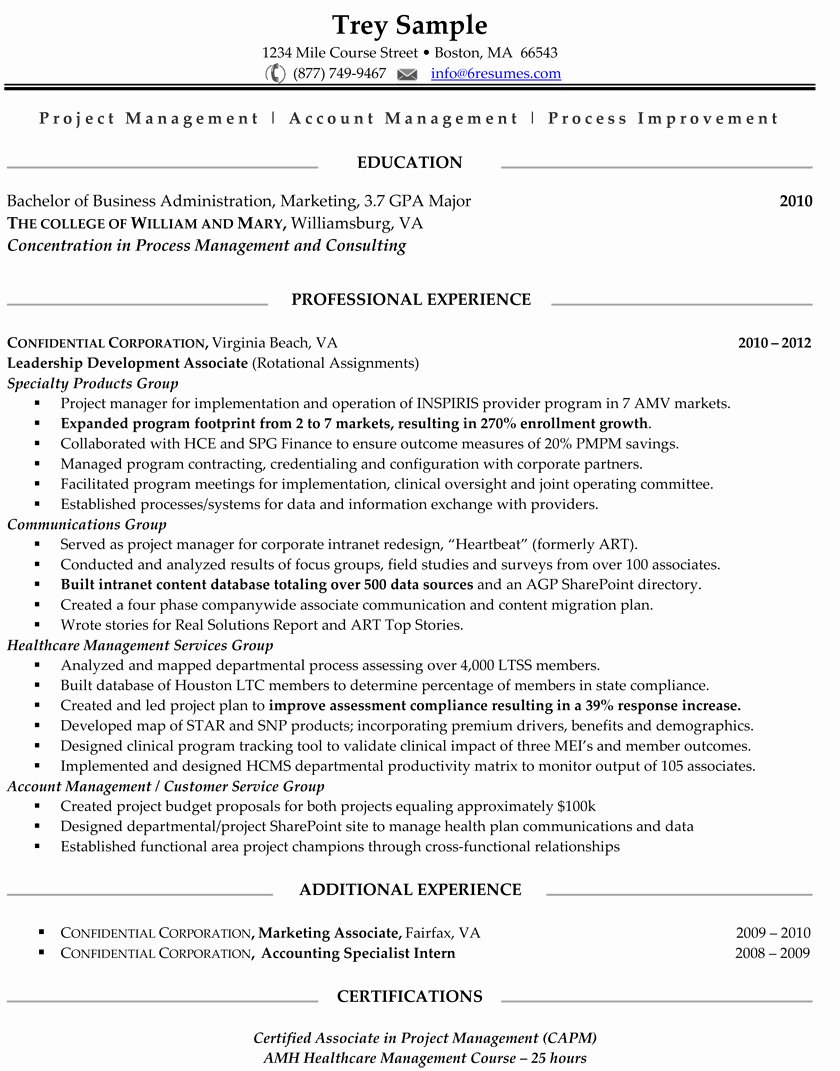 One Page Resume Template Free Best Of E Page Resume Template