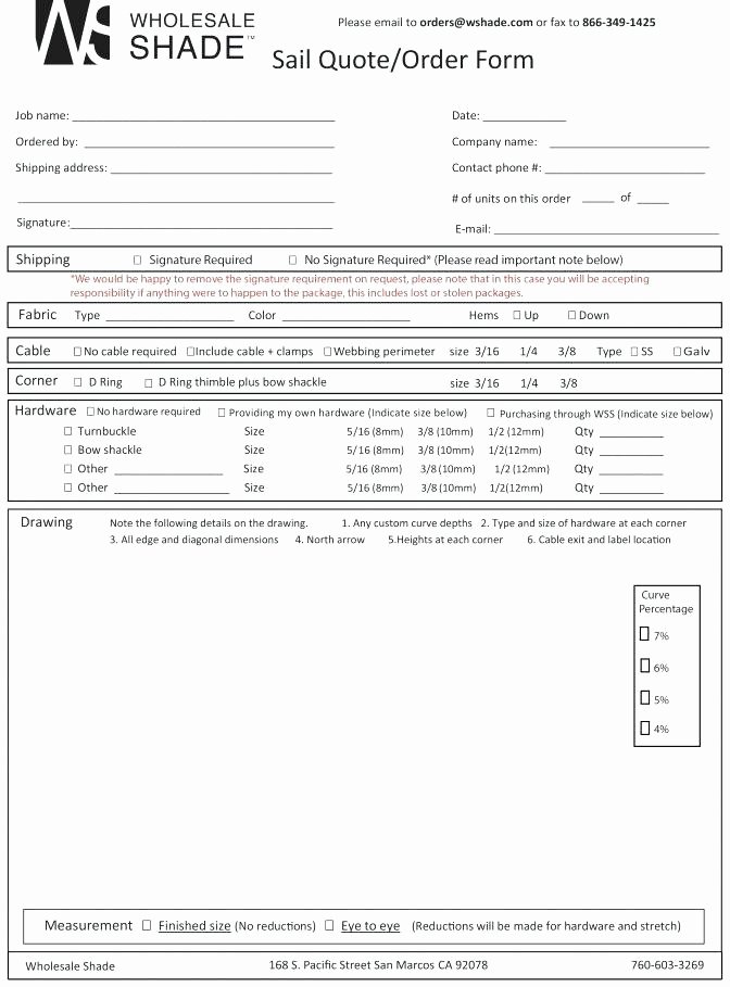 Online order form Template Fresh Online order form Template