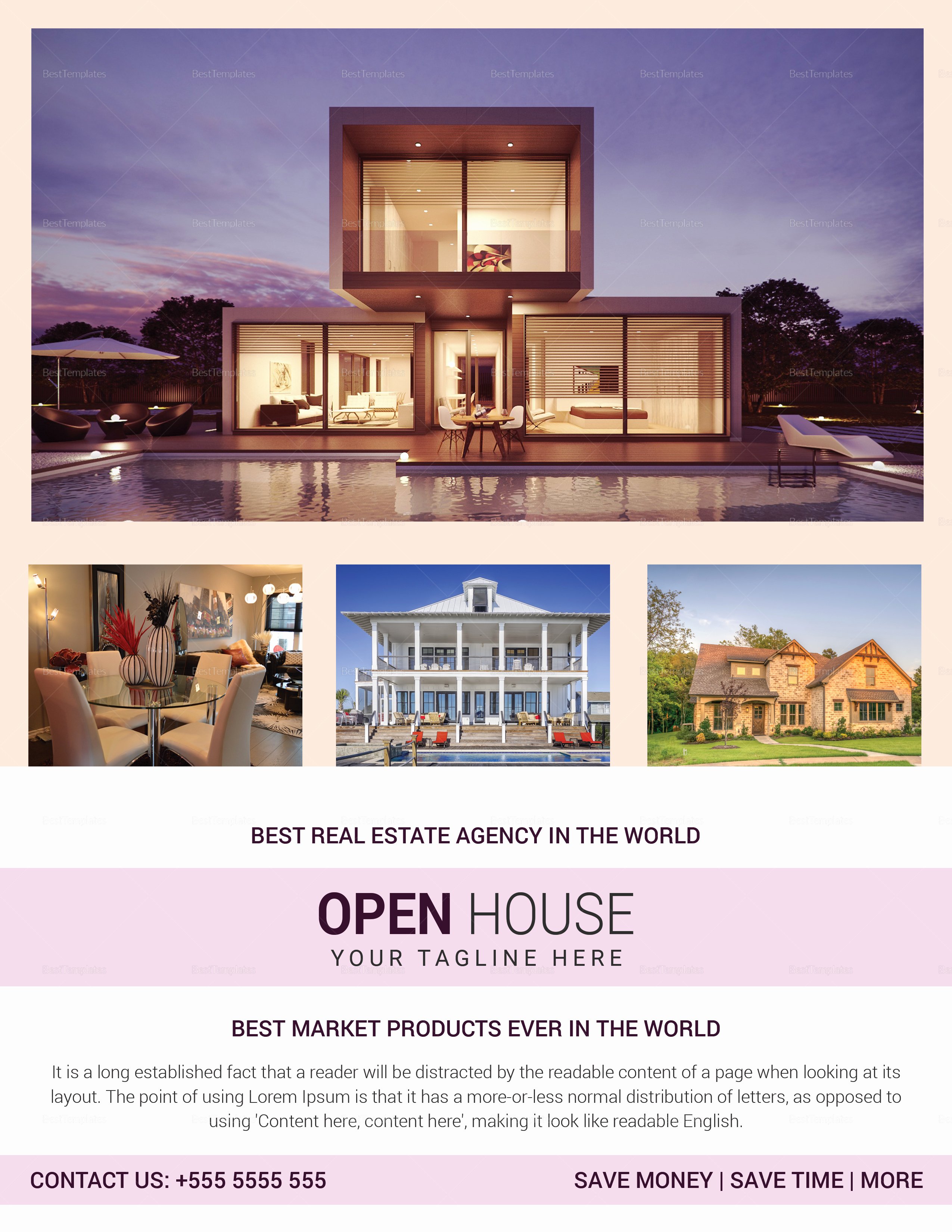 Open House Flyer Template Publisher Beautiful Real Estate Agency Open House Flyer Design Template In
