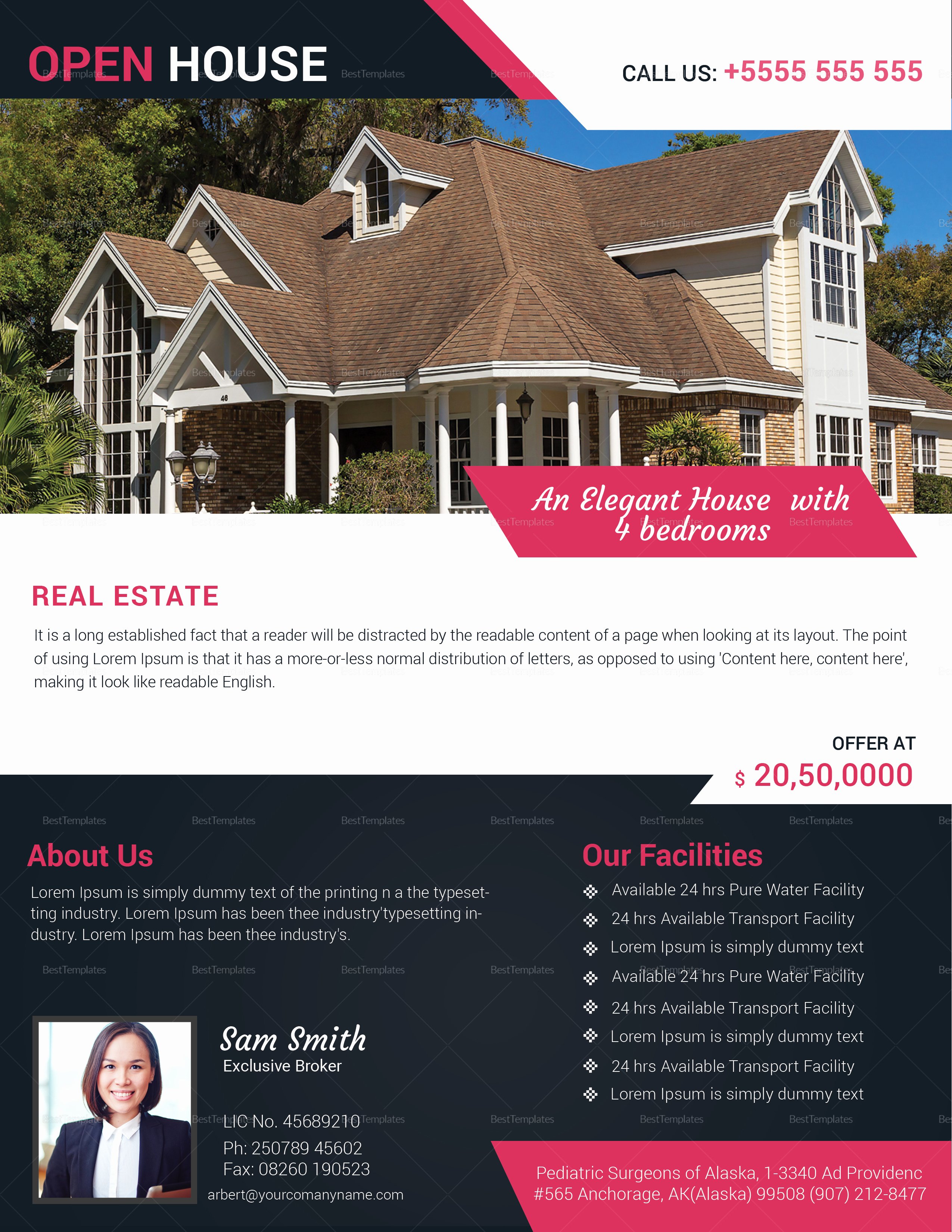 Open House Flyer Template Publisher Best Of Realtor Open House Flyer Design Template In Word Psd