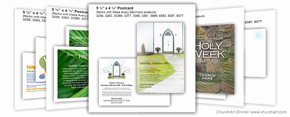 Open House Postcard Template New Christian Postcard Templates