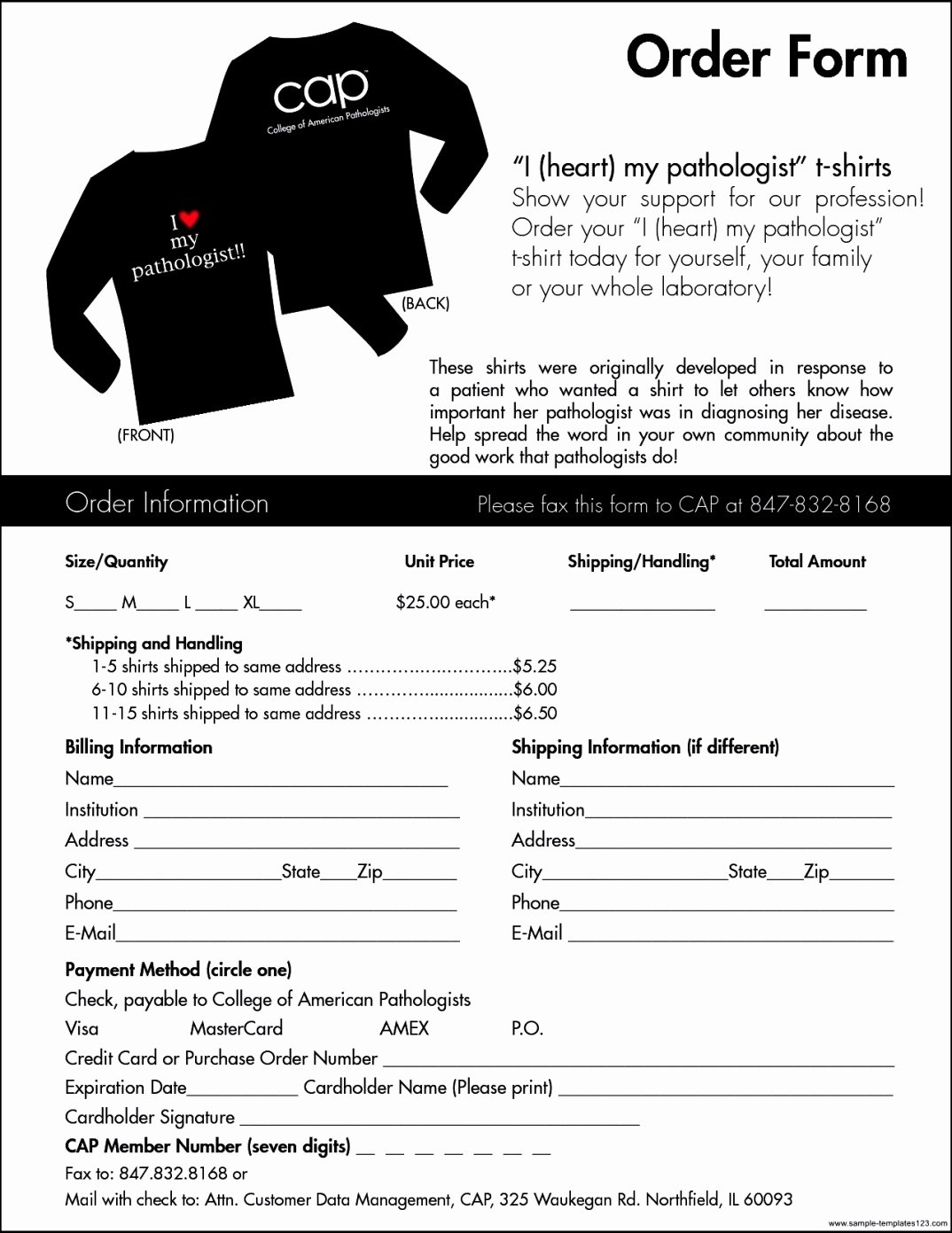 Order forms Template Word Elegant T Shirt order form Template