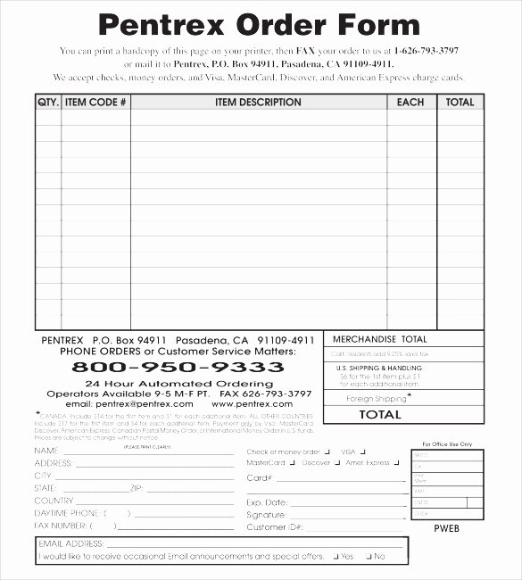 Ordering form Template Excel Beautiful 41 Blank order form Templates Pdf Doc Excel