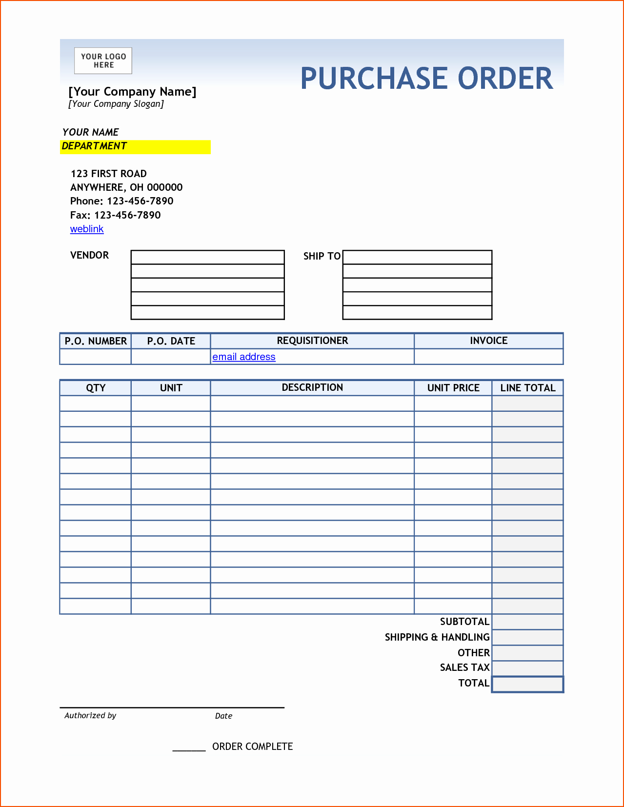 Ordering form Template Excel Elegant 6 Purchase order Template Excel Bookletemplate