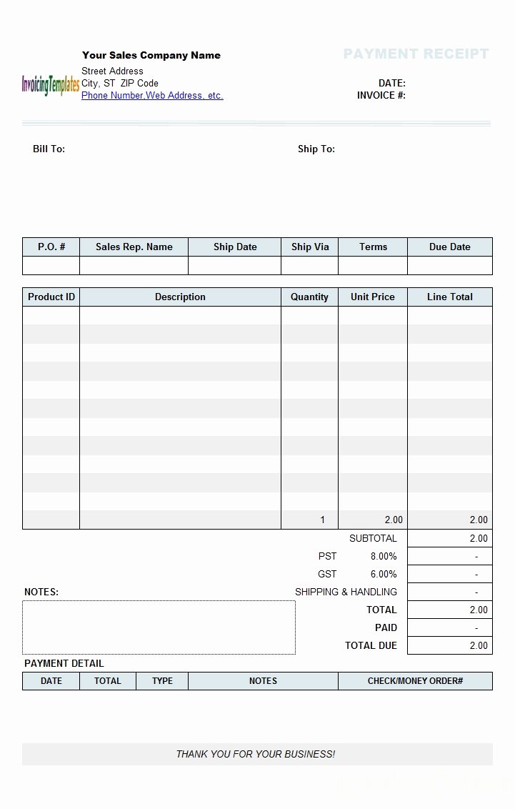 Paid Invoice Receipt Template Inspirational Paid Invoice Receipt Template Invoice Template Ideas