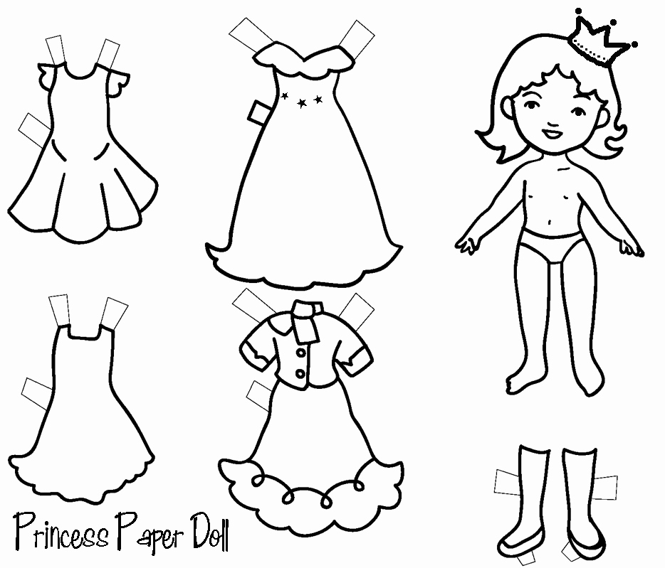 Paper Doll Clothes Template Fresh Princess Paper Doll