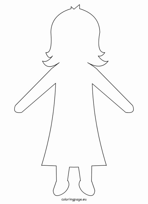 Paper Doll Clothes Template New Coloring Page