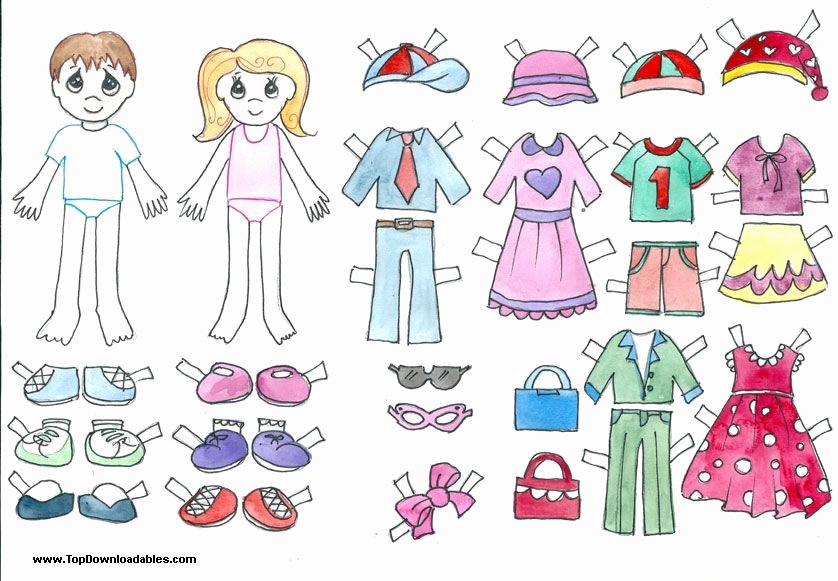 Paper Doll Clothes Template Unique Free Printable Paper Doll Cutout Templates for Kids and