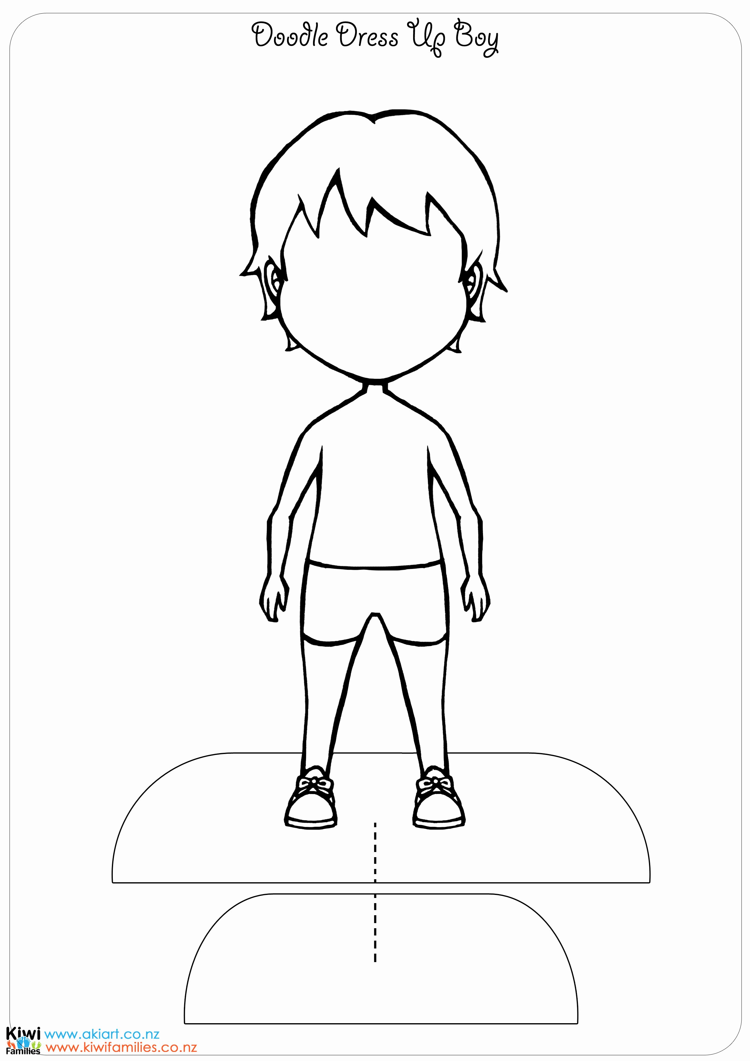 Paper Doll Clothing Template