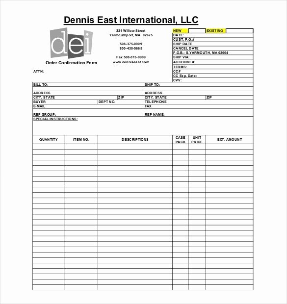 Part order form Template Inspirational order form Template Icebergcoworking