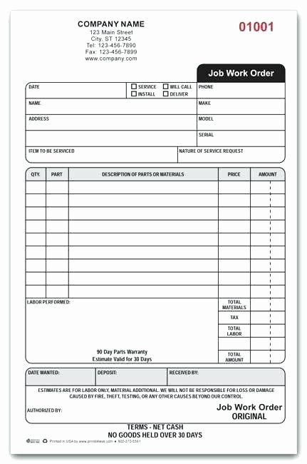 Part order form Template New Parts order form Template Sample Parts order forms Sample