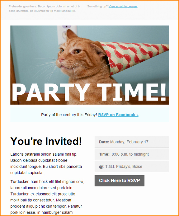 Party Invitation Email Template Inspirational Template event Invitation Email Template Send Smarter