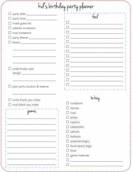 Party Plan Checklist Template Beautiful 11 Free Printable Party Planner Checklists – Tip Junkie
