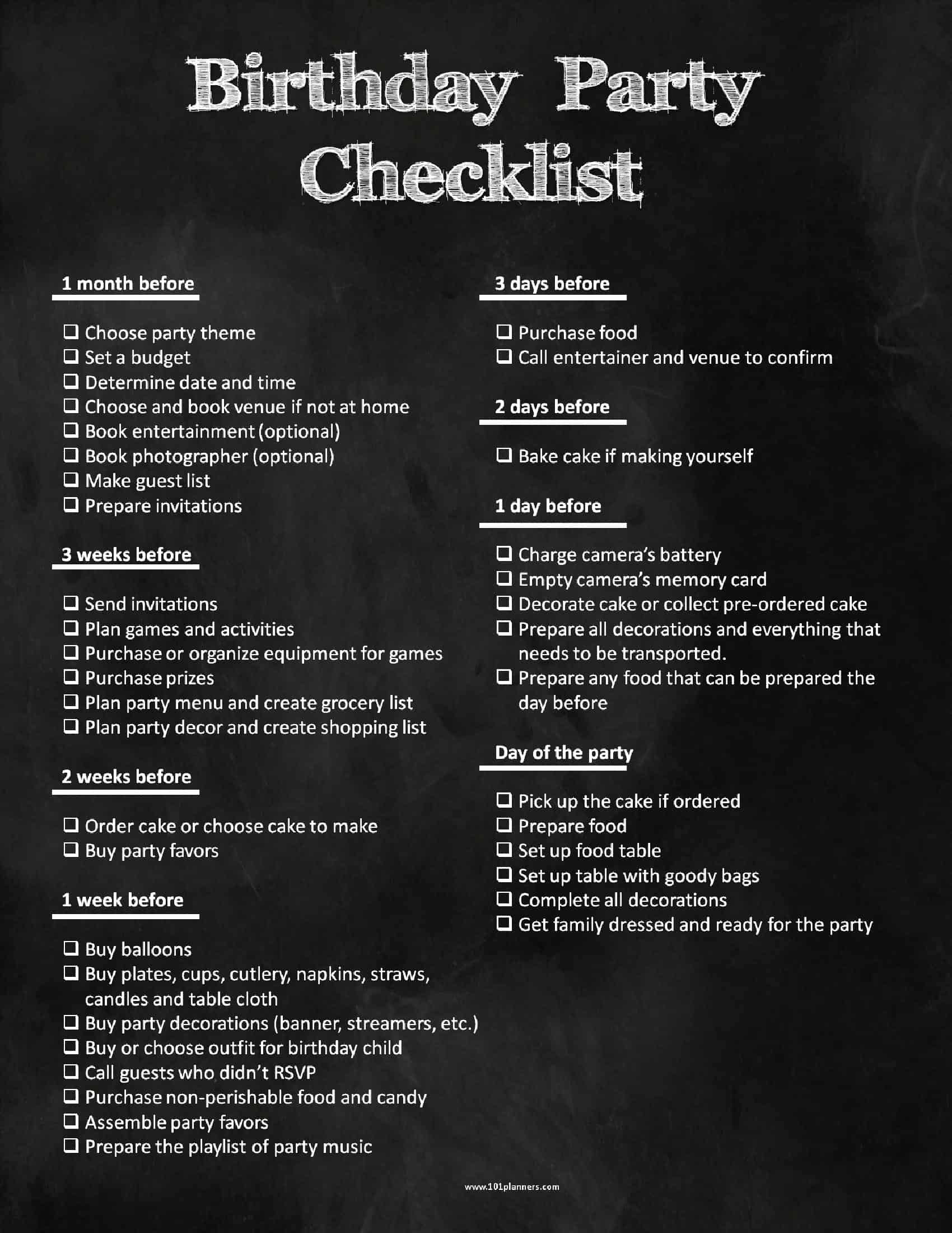 Party Plan Checklist Template Luxury Party Planning Template