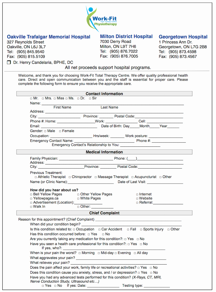 Patient Intake form Template Best Of Intake forms