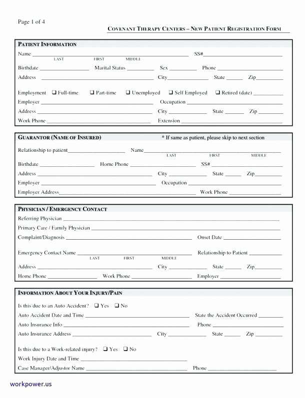 Patient Intake form Template Lovely Health History form Template New Basic Patient